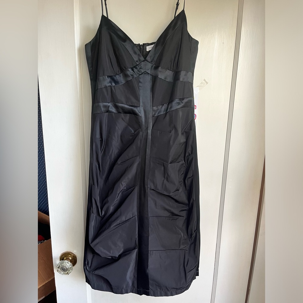 Silk Calvin Klein LBD, ruched